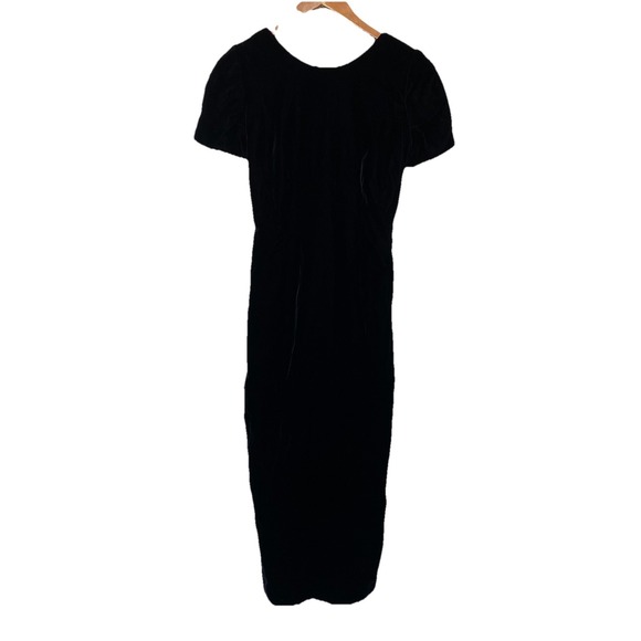 Santa Fe Dresses & Skirts - Vintage Santa Fe by Jim Tremblay 8 Velvet Black Maxi Dress Lace Up Back‎ Peasant